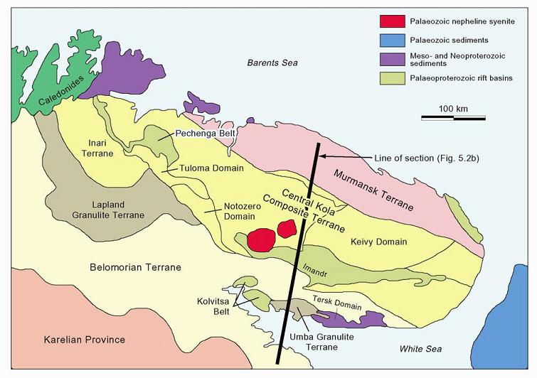 Геологическая интерпретация границы Белого и Баренцева морей